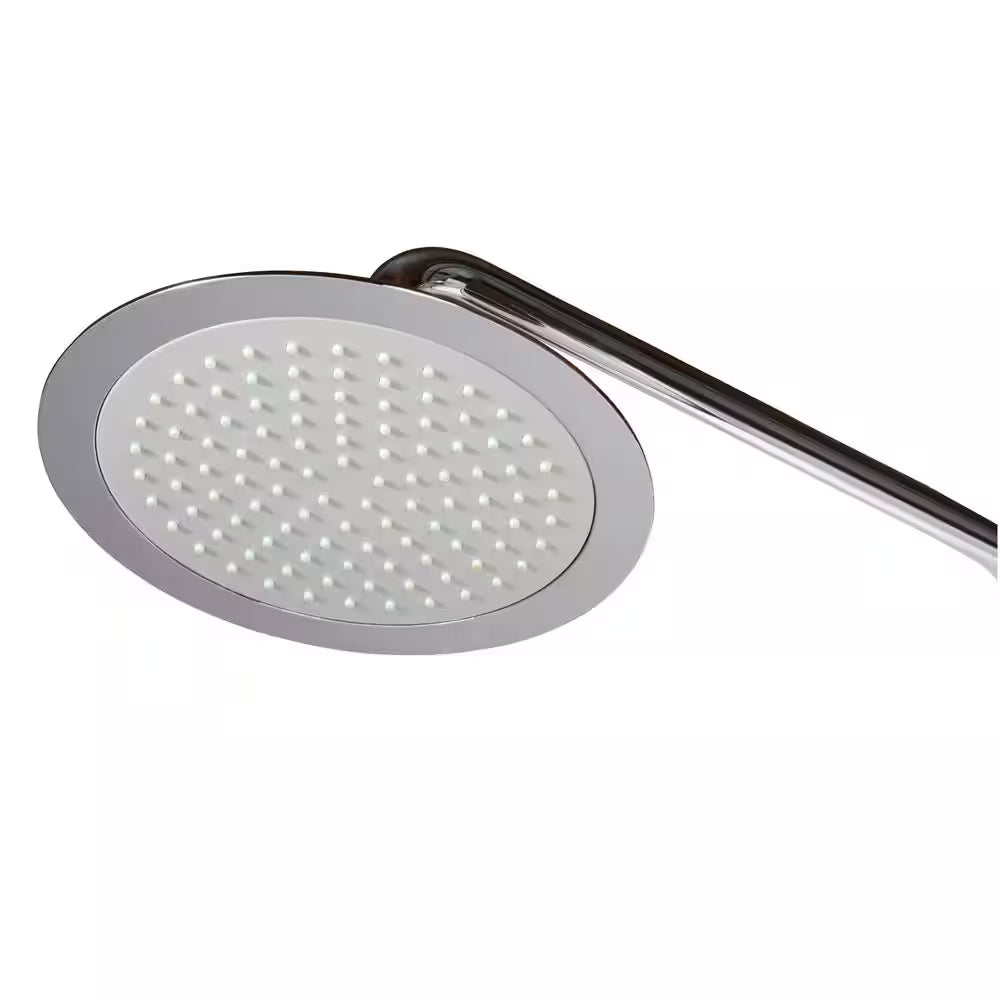 Lahaina 8-Jet Shower System with Glass Panel in Chrome