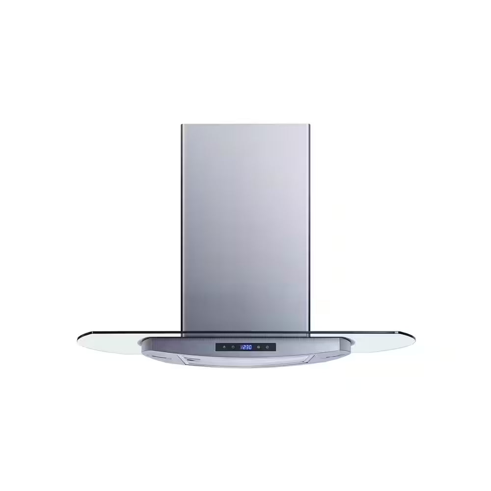 36 In. 600 CFM Convertible Kitchen Island Mount Range Hood in Stainless Steel with Mesh Filter and Touch Control