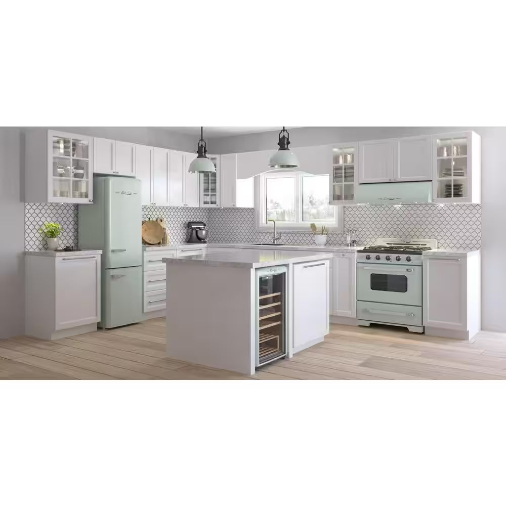 Classic Retro 30 In. 3.9 Cu. Ft. Retro Gas Range with Convection Oven in Summer Mint Green