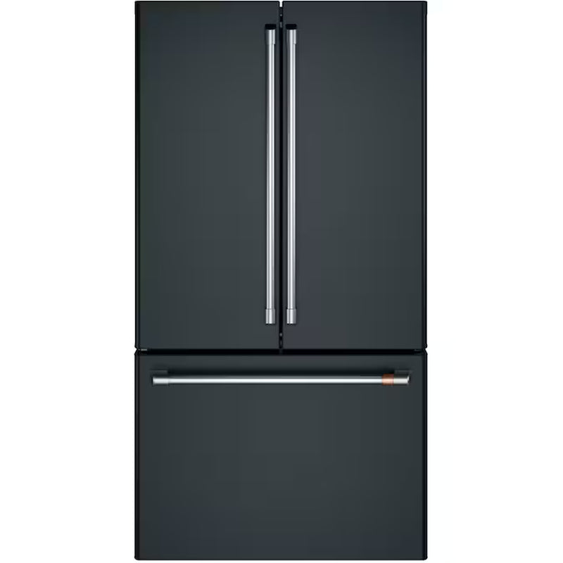 Counter-Depth Hot Water Dispenser 22.2-Cu Ft 3 -Door 36-In Wide Smart Compatible French Door Refrigerator with Ice Maker with Water and Ice Dispenser ( Stainless Steel with Brushed Stainless Handles ) ENERGY STAR Certified