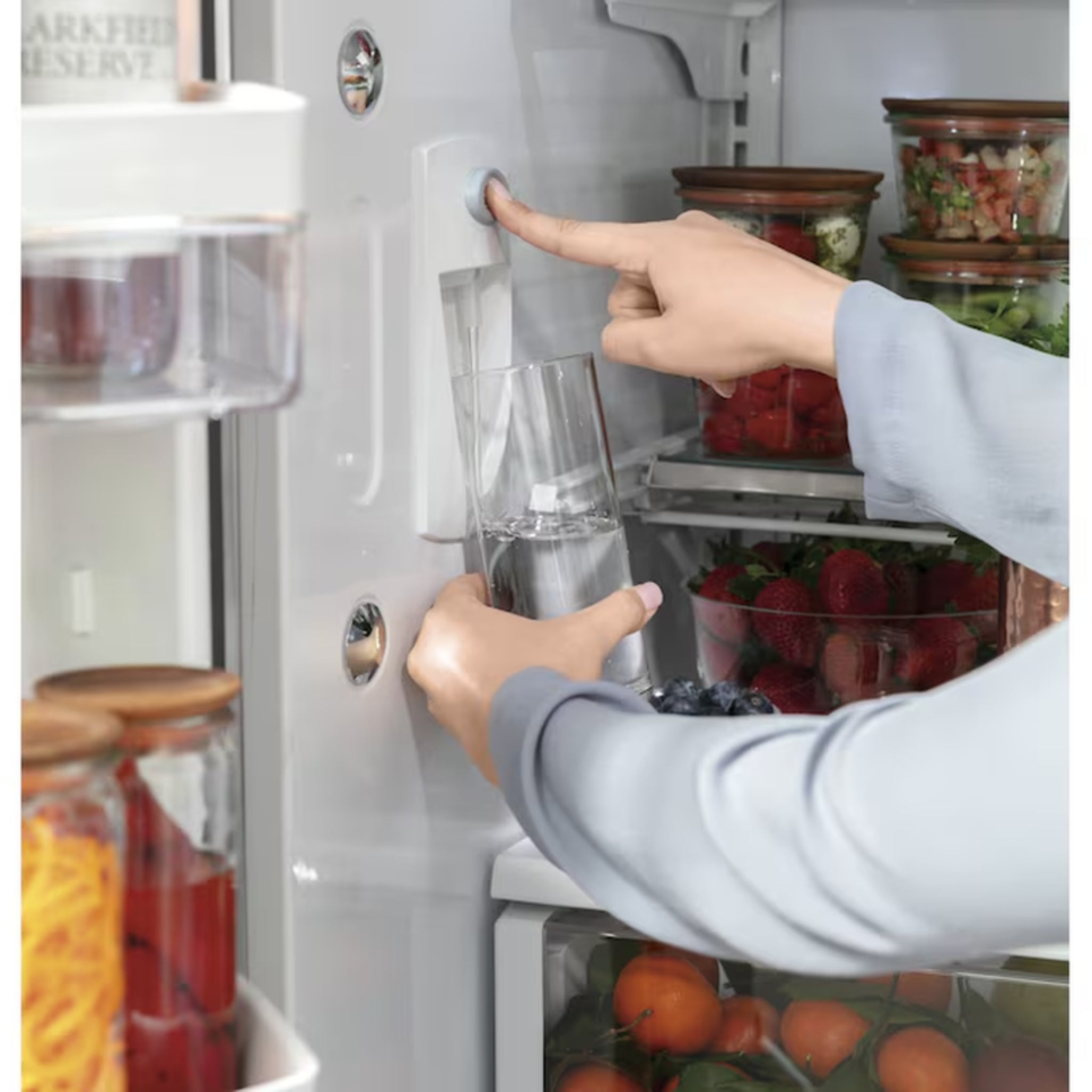 Counter-Depth 23.1-Cu Ft 3 -Door 36-In Wide Smart Compatible French Door Refrigerator with Ice Maker with Water Dispenser ( Stainless Steel with Brushed Stainless Handles ) ENERGY STAR Certified