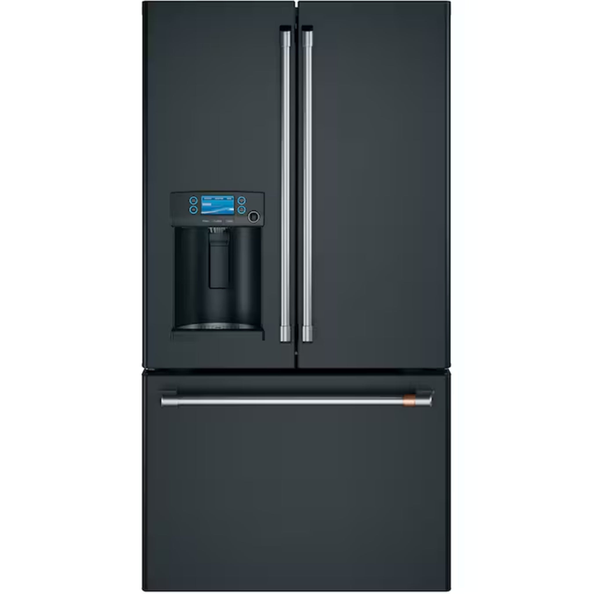 Counter-Depth 23.1-Cu Ft 3 -Door 36-In Wide Smart Compatible French Door Refrigerator with Ice Maker with Water Dispenser ( Stainless Steel with Brushed Stainless Handles ) ENERGY STAR Certified