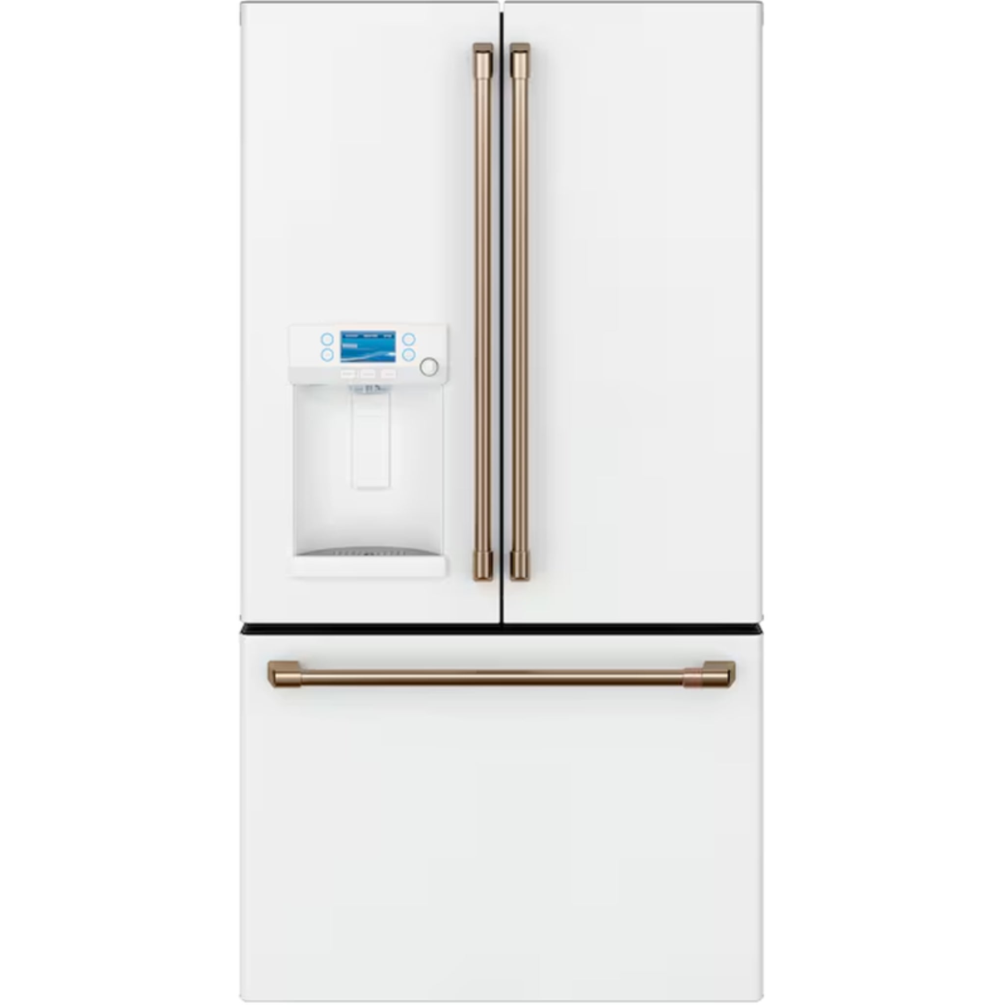 Counter-Depth 23.1-Cu Ft 3 -Door 36-In Wide Smart Compatible French Door Refrigerator with Ice Maker with Water Dispenser ( Stainless Steel with Brushed Stainless Handles ) ENERGY STAR Certified