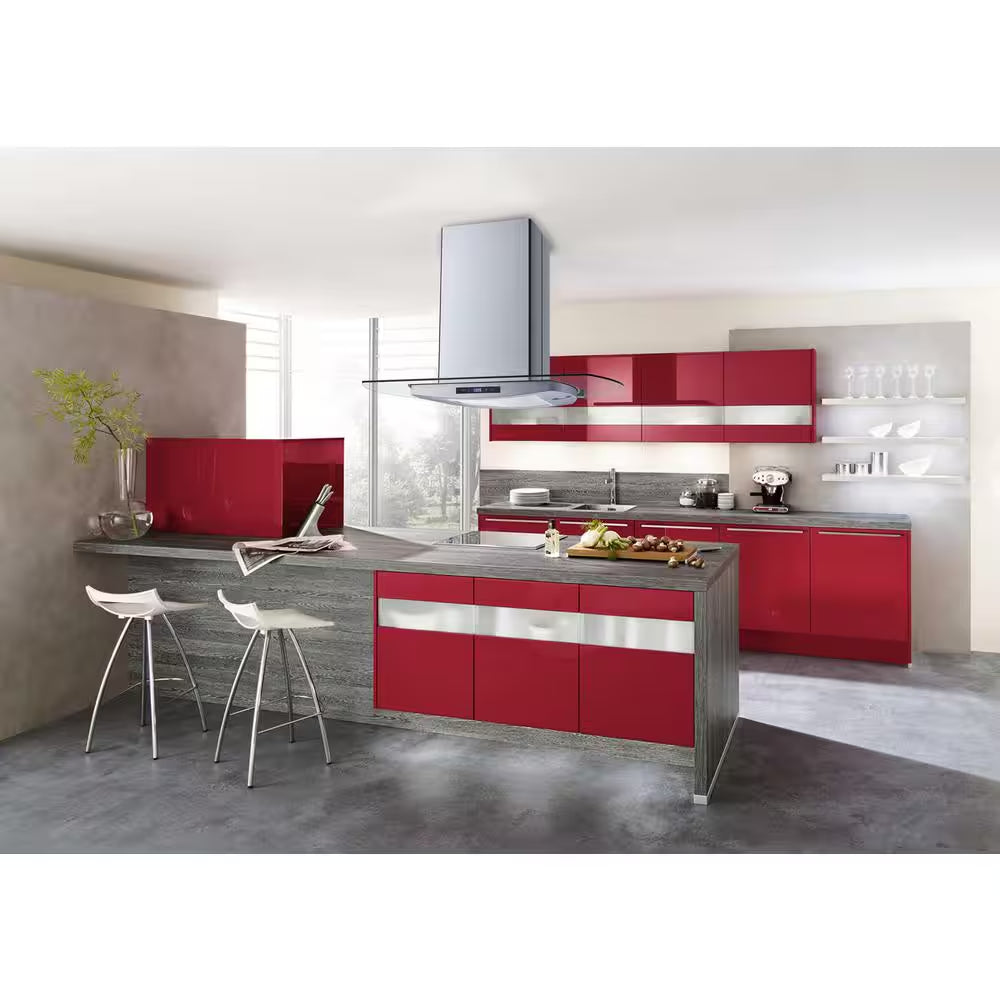 36 In. 600 CFM Convertible Kitchen Island Mount Range Hood in Stainless Steel with Mesh Filter and Touch Control