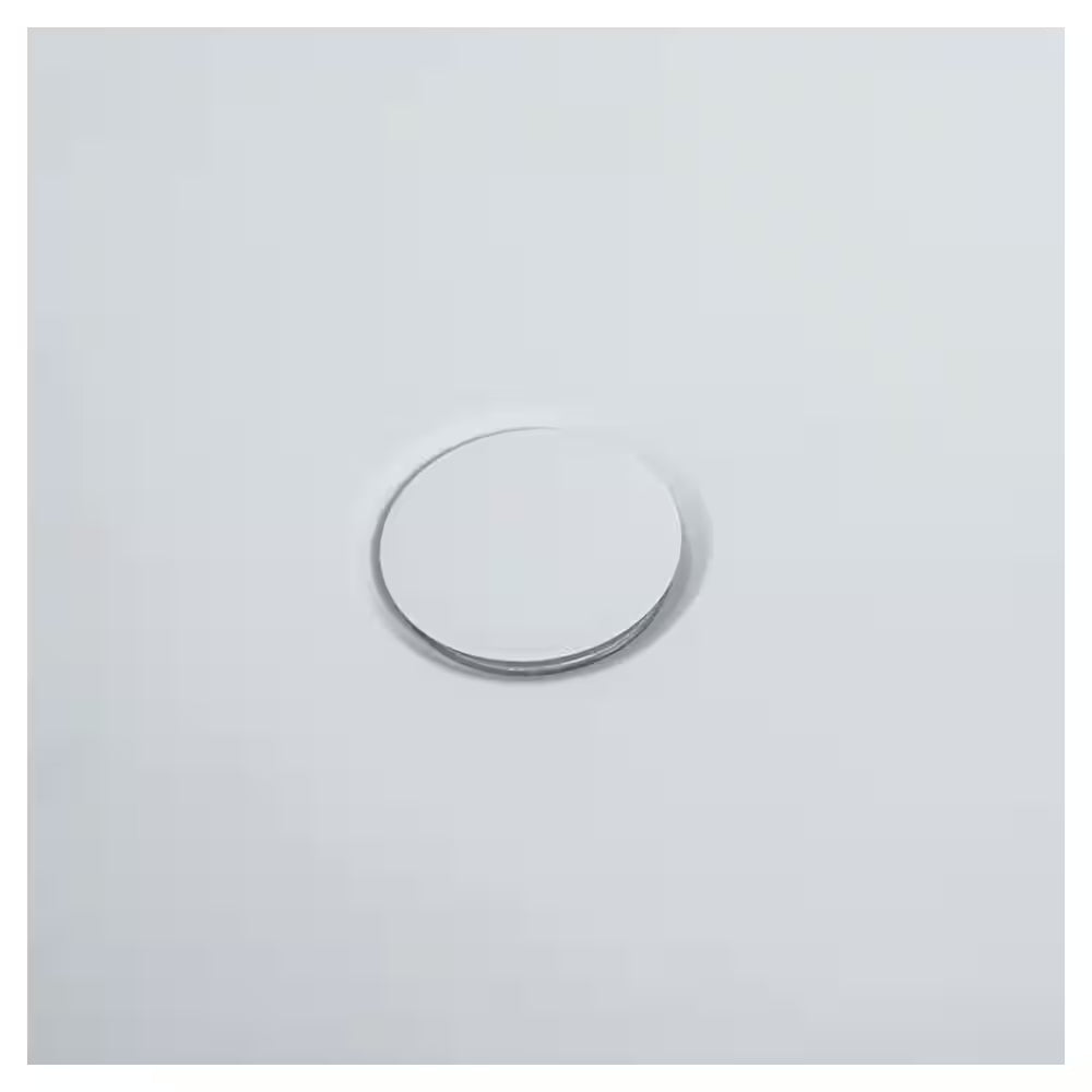 Foyil 59 In. X 31 In. Solid Surface Stone Resin Flatbottom Freestanding Bathtub Soaking Bathtub in Matte White