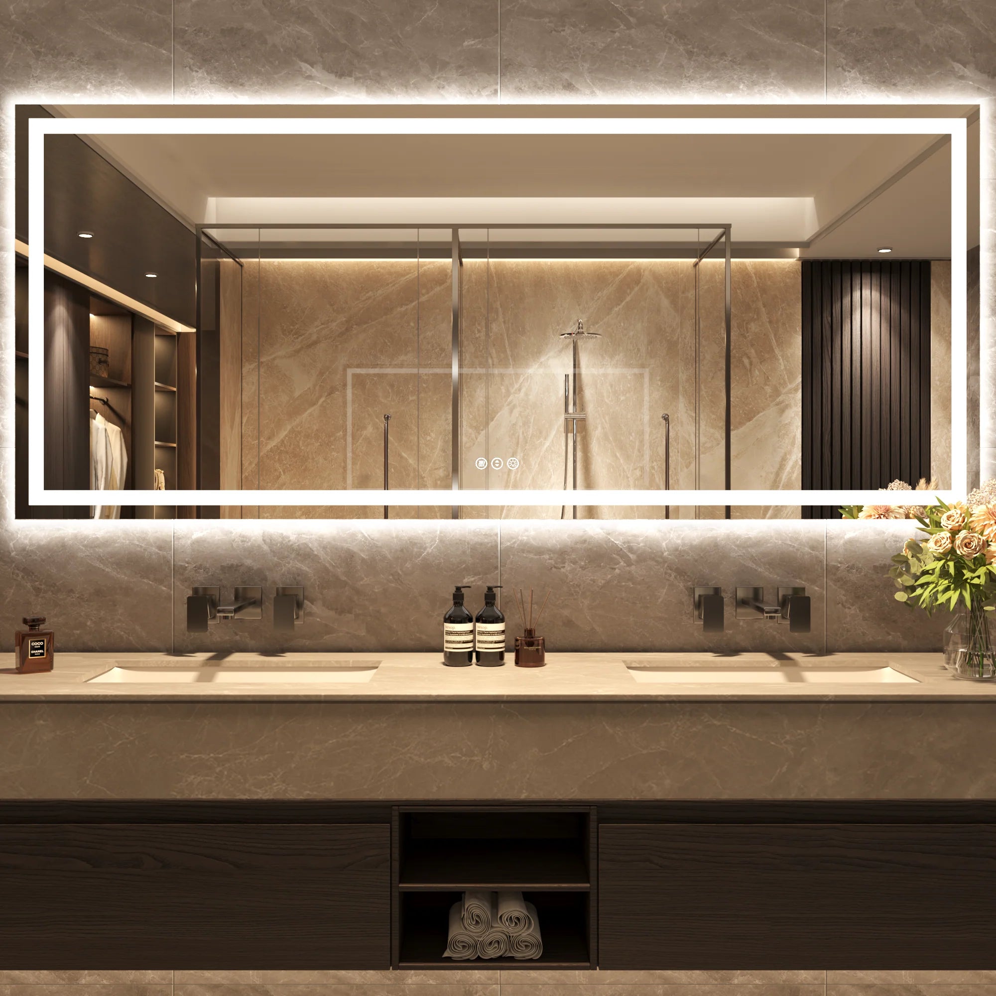 LED Mirror with Front & Backlit