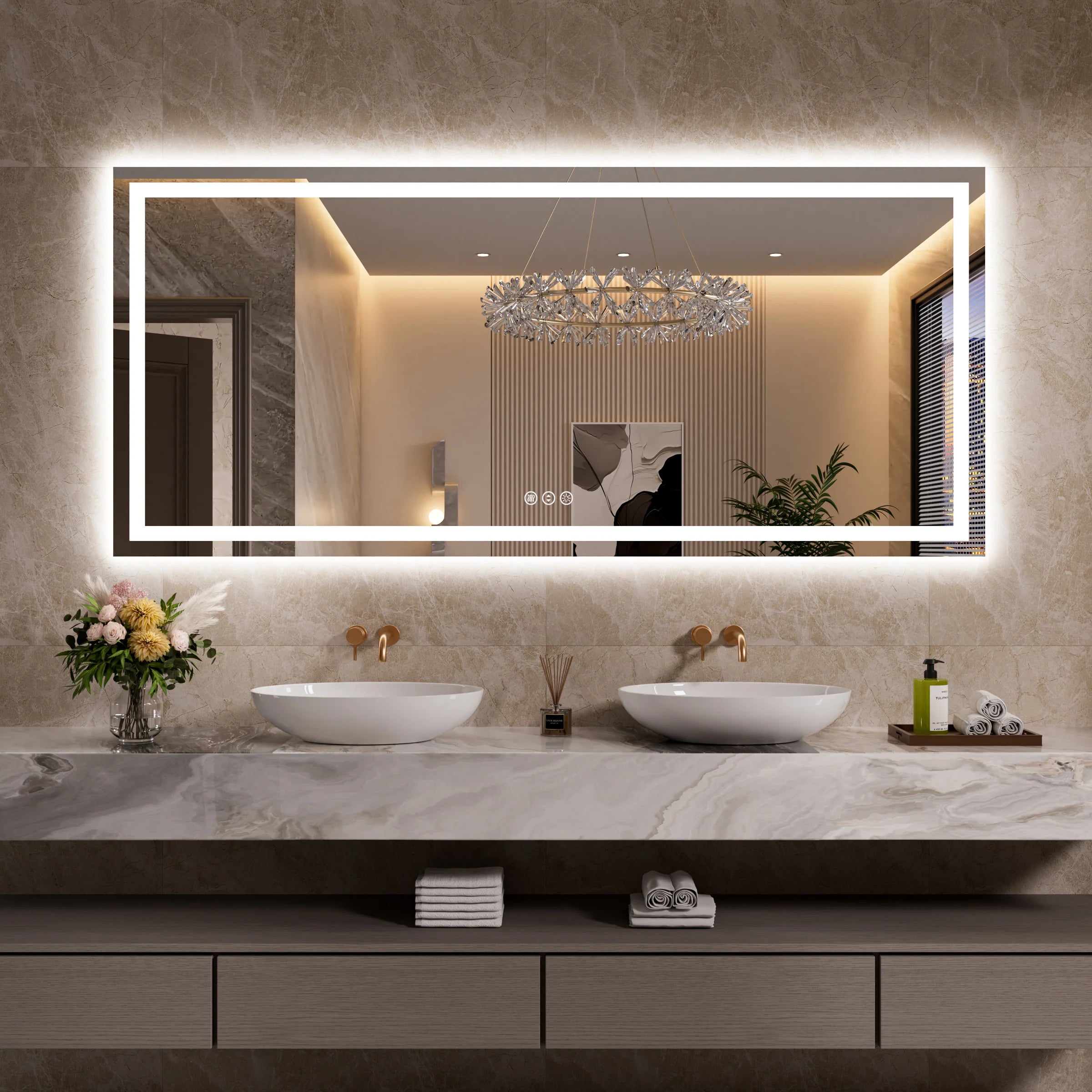 LED Mirror with Front & Backlit