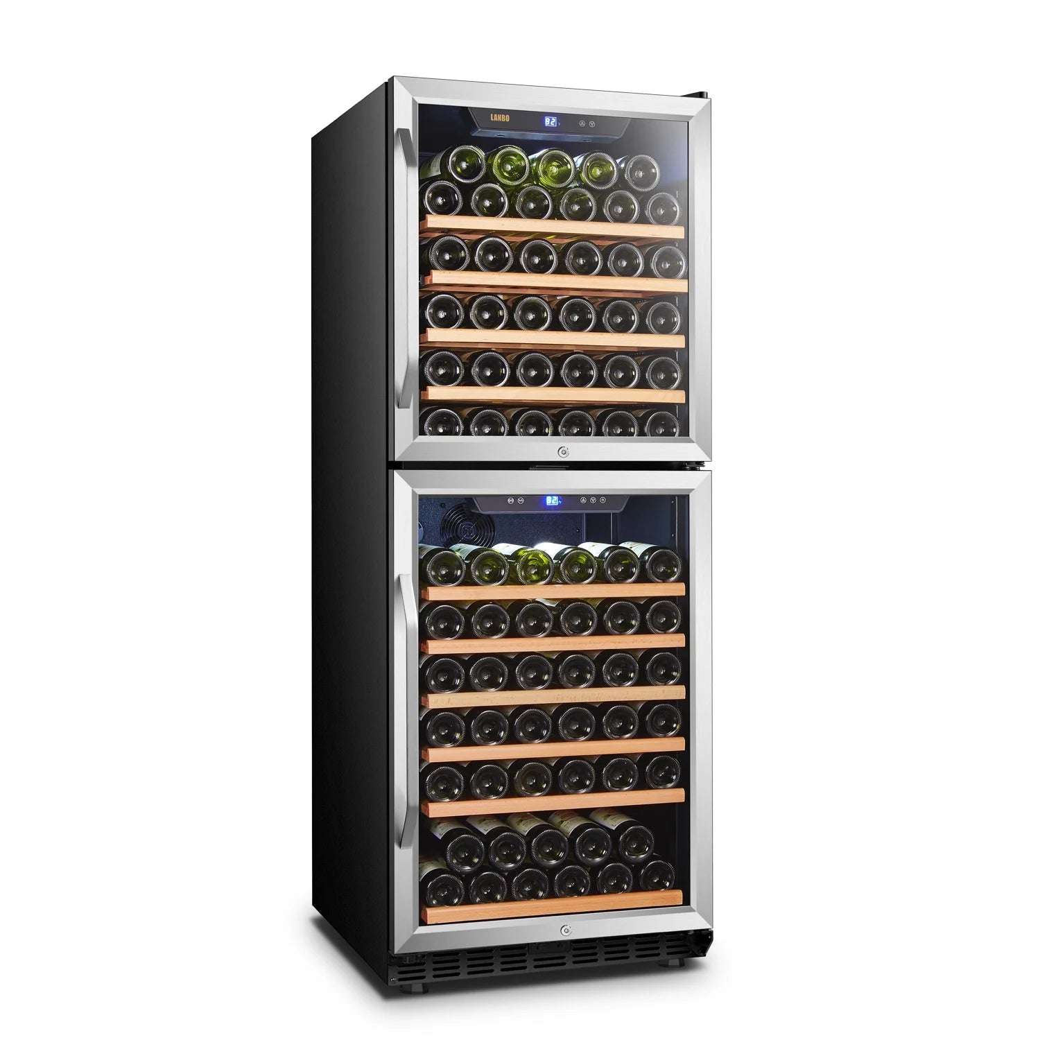 130 Bottle Built-In Dual Zone Wine Refrigerator 24 Inch Width