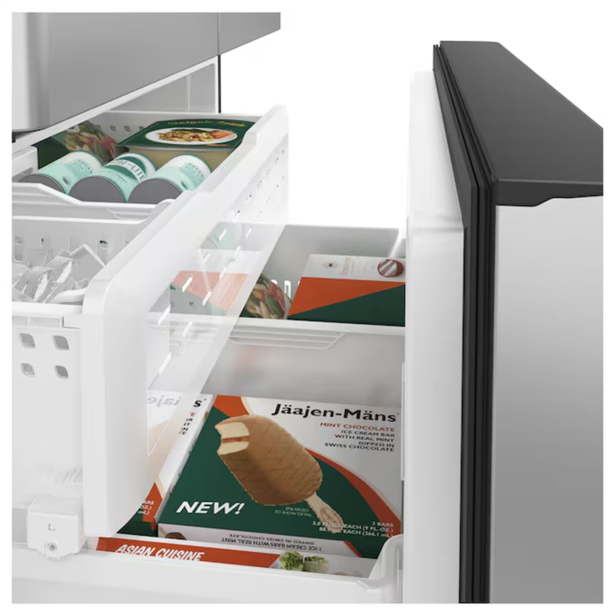 Counter-Depth 23.1-Cu Ft 3 -Door 36-In Wide Smart Compatible French Door Refrigerator with Ice Maker with Water Dispenser ( Stainless Steel with Brushed Stainless Handles ) ENERGY STAR Certified