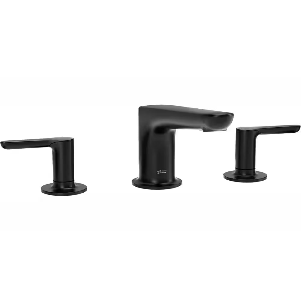Studio S 2-Handle Deck-Mount Roman Tub Faucet for Flash Rough-In Valves in Matte Black