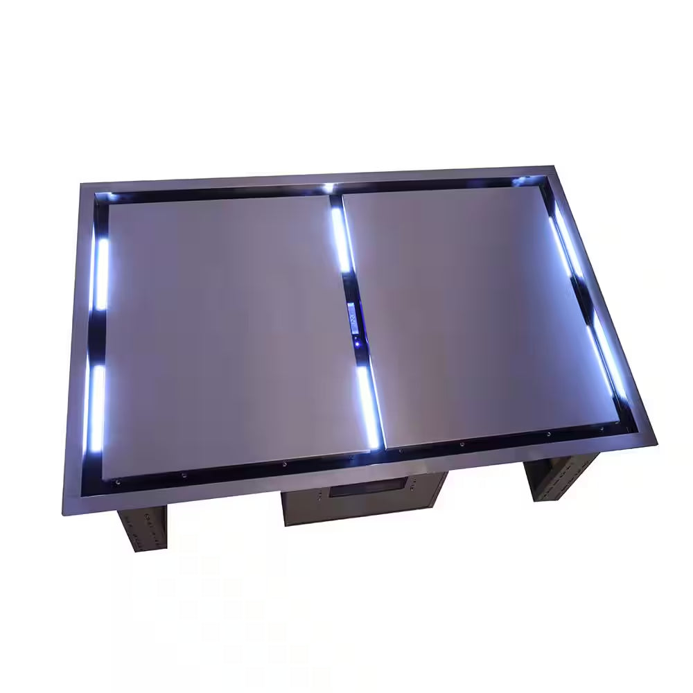 Arezzo 44 In. Ceiling Mount Range Hood in Stainless Steel