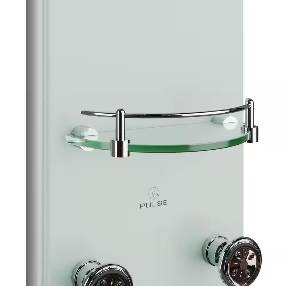 Lahaina 8-Jet Shower System with Glass Panel in Chrome