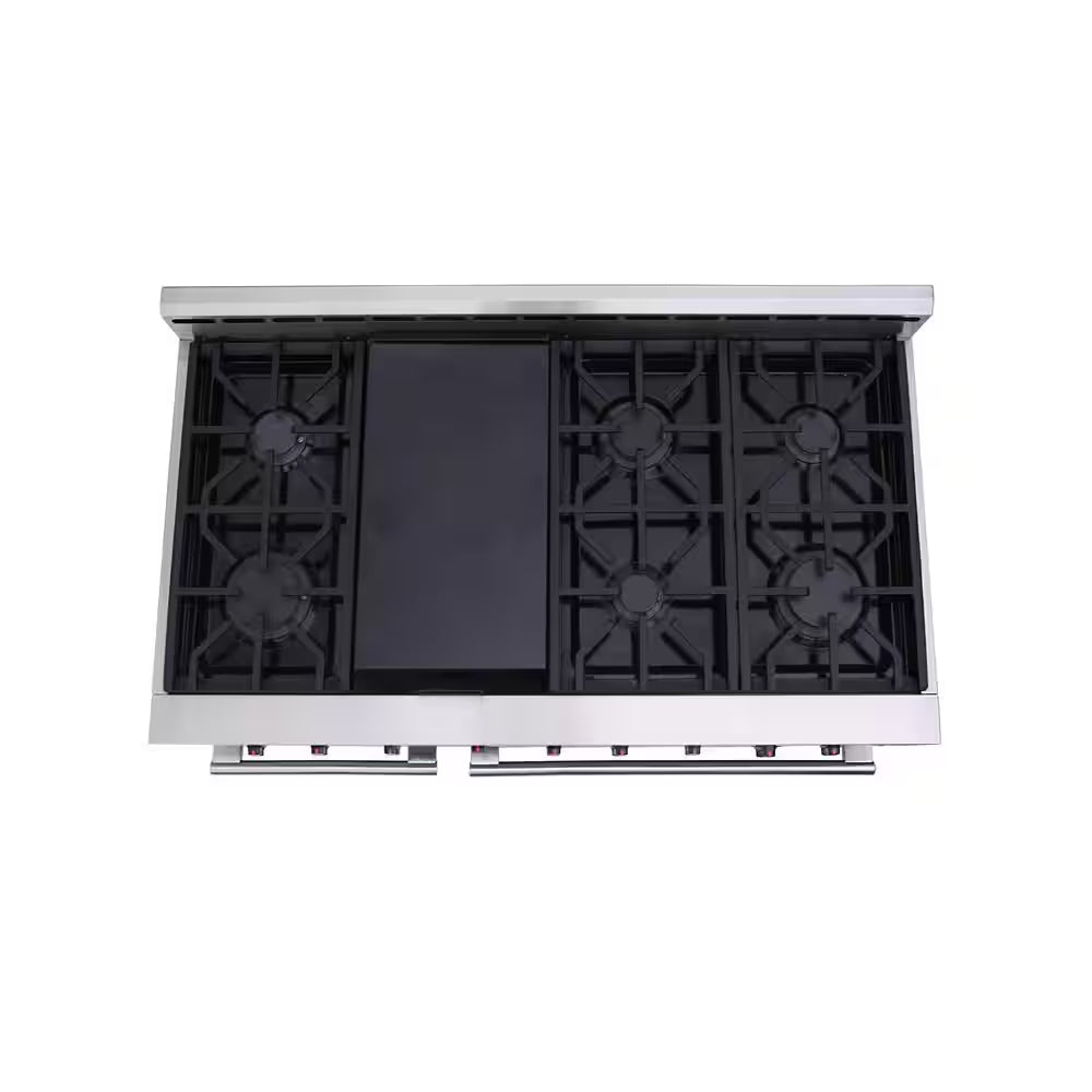 Entree 48 In. 7.2 Cu. Ft. Professional Style Gas Range with Convection Oven in Stainless Steel