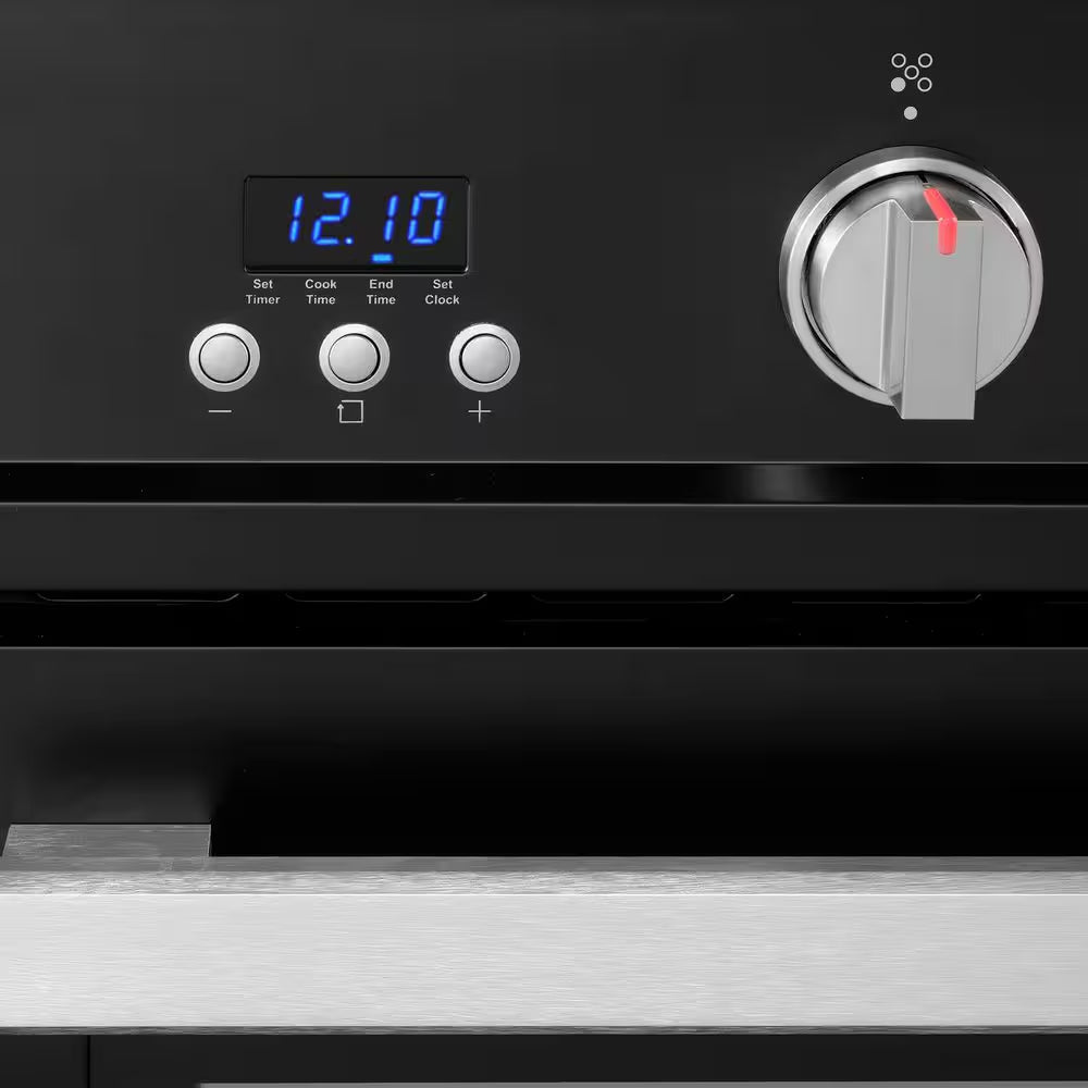 36 In. Nebula Collection 3.8 Cu. Ft. Gas Range, 5 Burners, Rapid Convection Oven, Cast Iron Grates in Matte Black