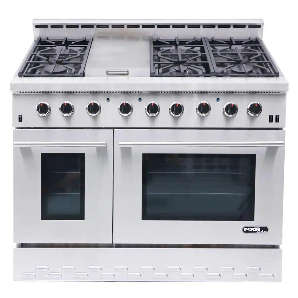 Entree 48 In. 7.2 Cu. Ft. Professional Style Gas Range with Convection Oven in Stainless Steel