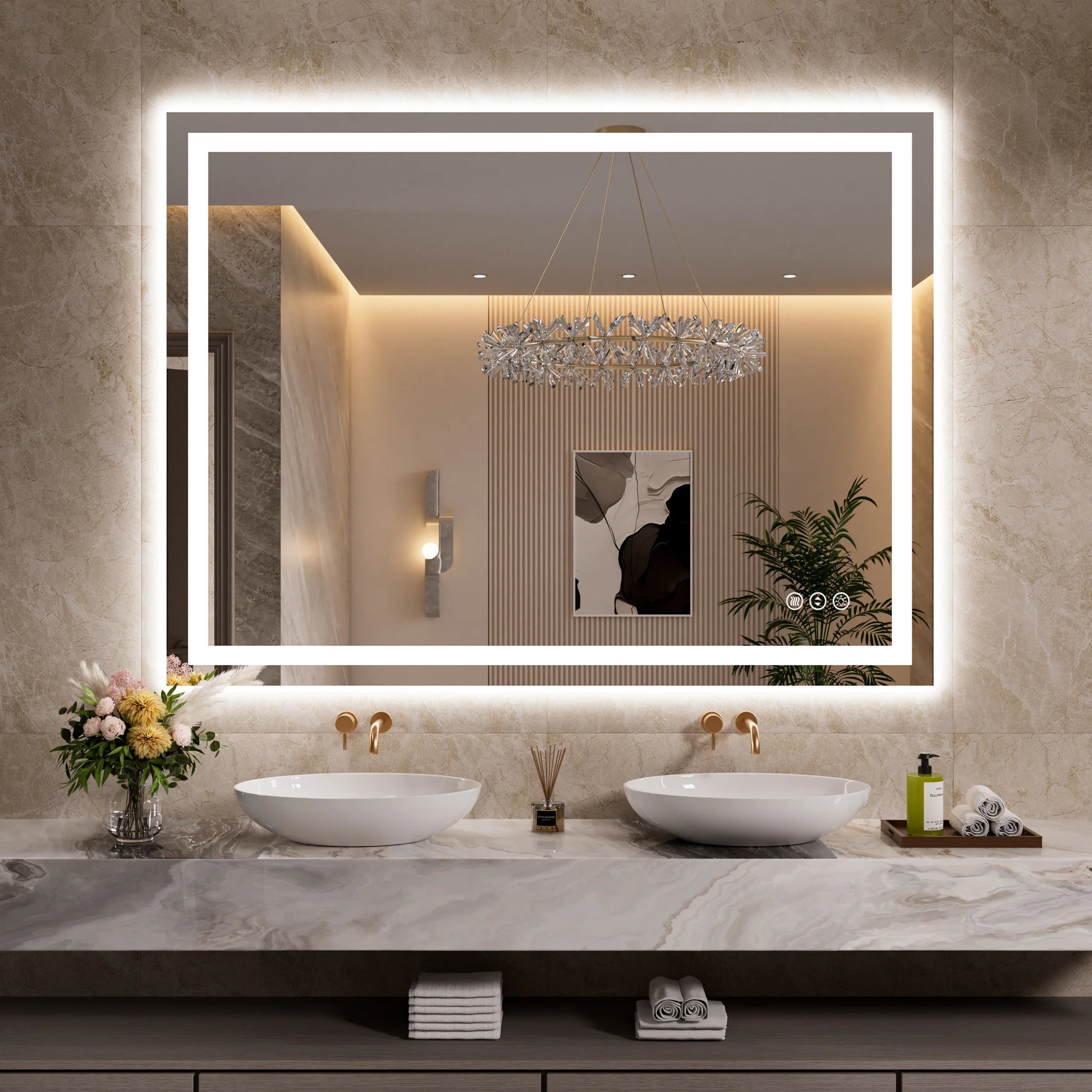LED Mirror with Front & Backlit